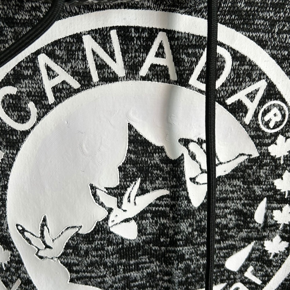 Canada Weather Gear Hoodie Medium Gray Black Speckled Pullover Sweatshirt NWT - Picture 8 of 11